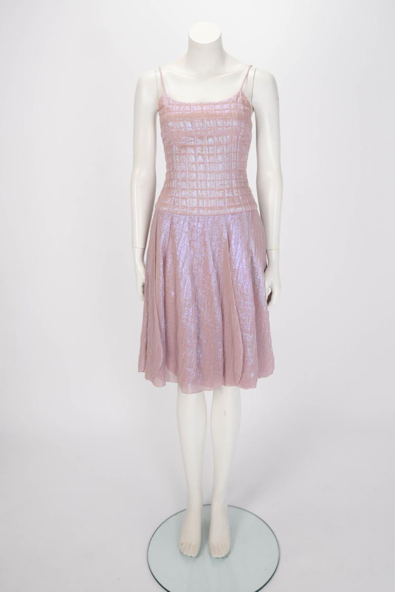 Chanel Pink Iridescent Petal Skirt Dress