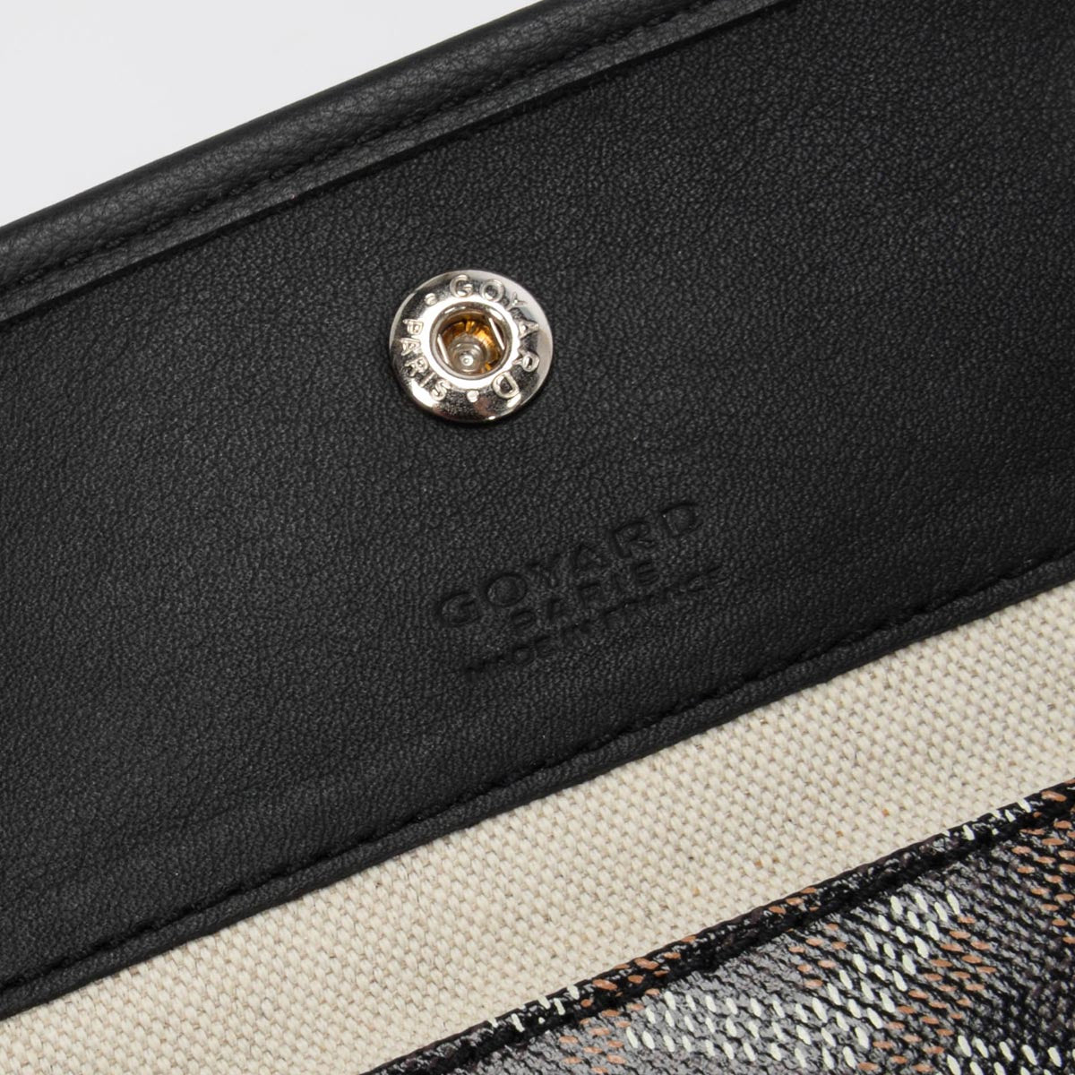 Goyard Black Leather & Goyardine Anjou GM