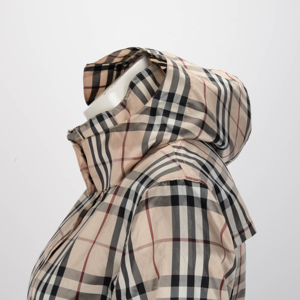 Burberry Vintage Beige Nova Check Nylon Rain Coat XL