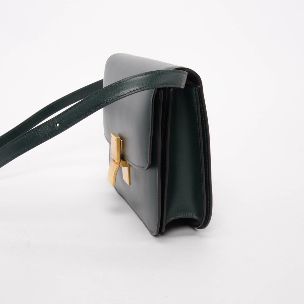Celine Forest Green Box Calf Classic Box Bag