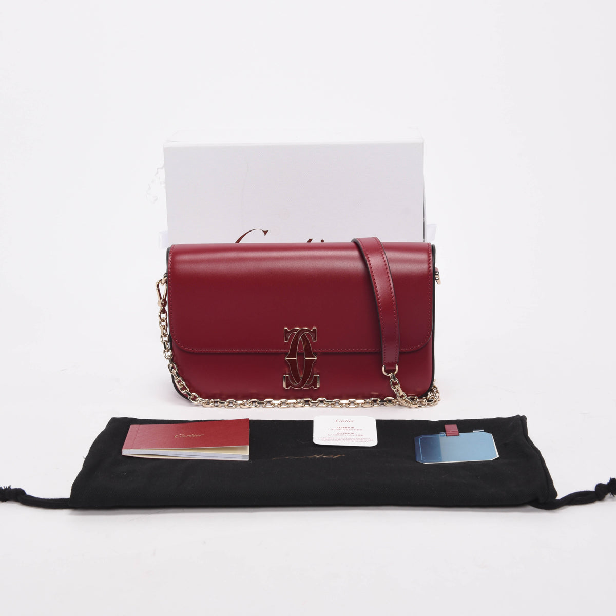 Cartier Cherry Red Calfskin C de Cartier Mini Bag