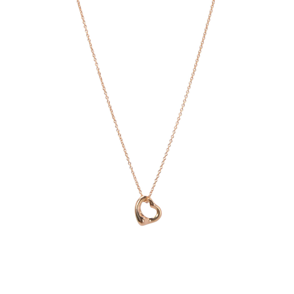 Tiffany & Co 18k Rose Gold Elsa Peretti Open Heart Pendant