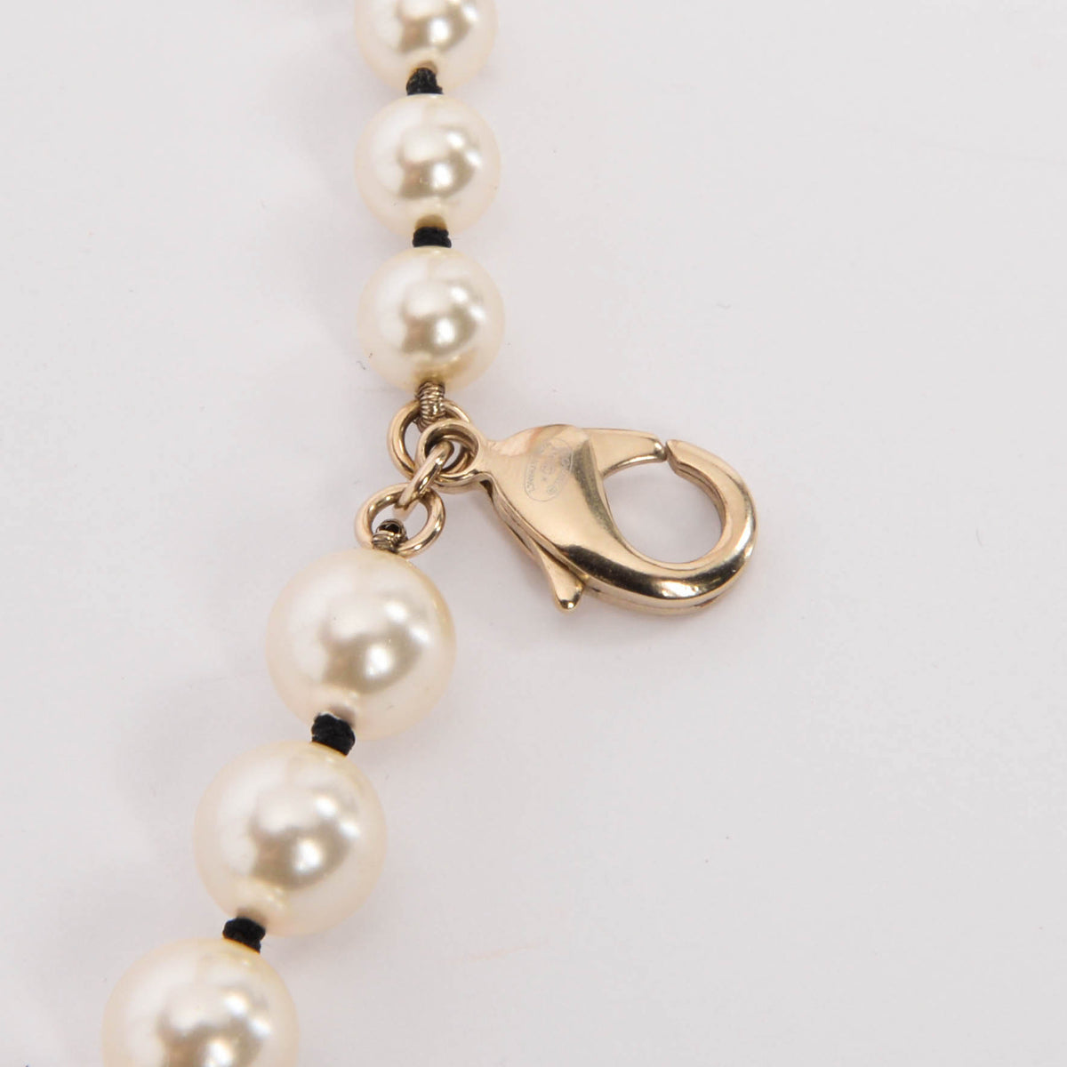 Chanel White Pearl Double Strand Necklace