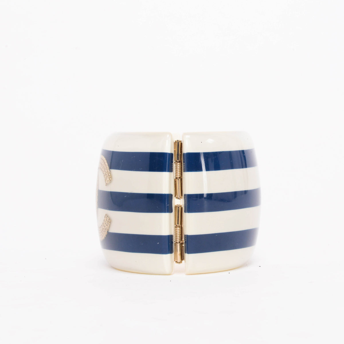 Chanel Ivory & Navy Resin Nautical Cuff