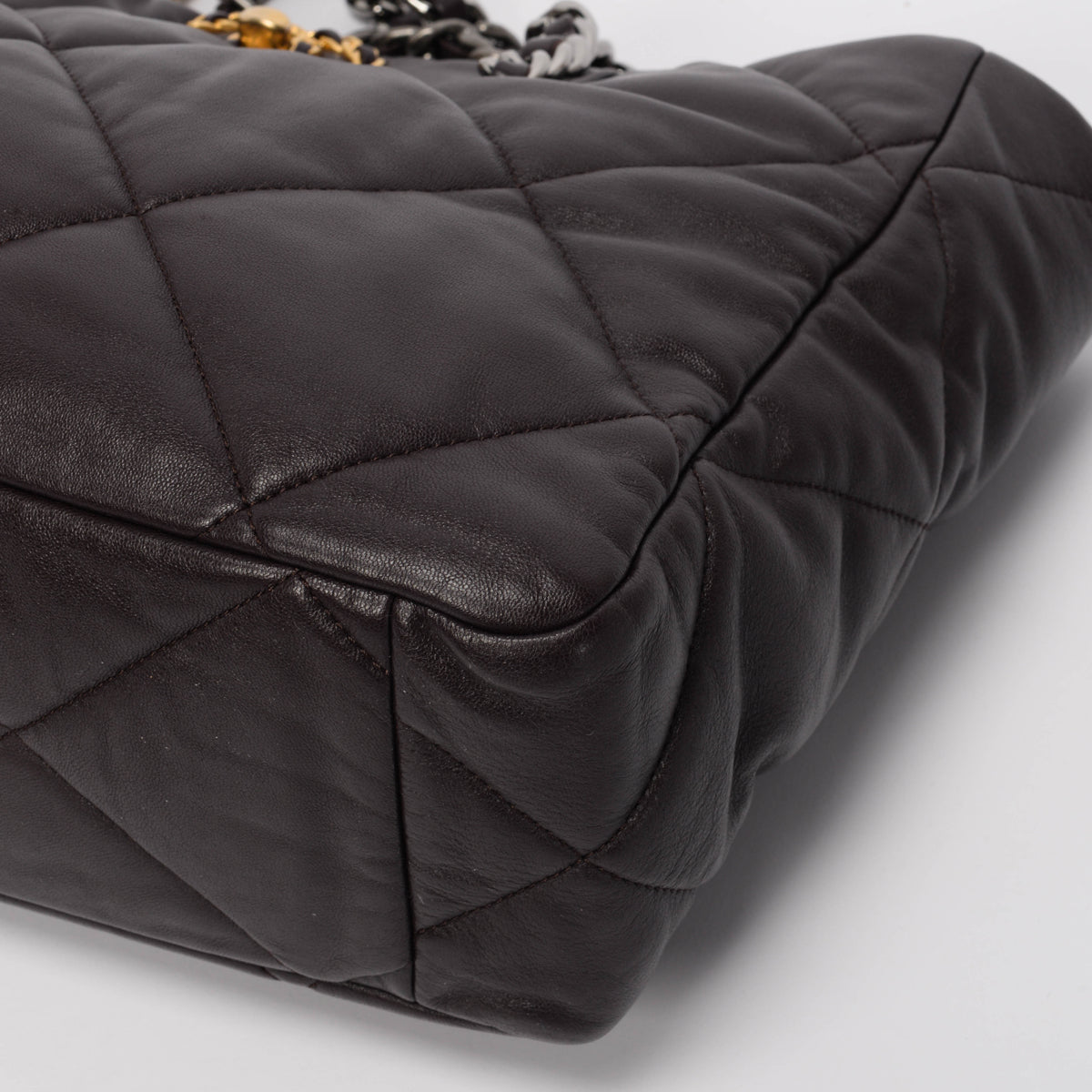 Chanel Aubergine Quilted Lambskin 19 East West Shopping Tote