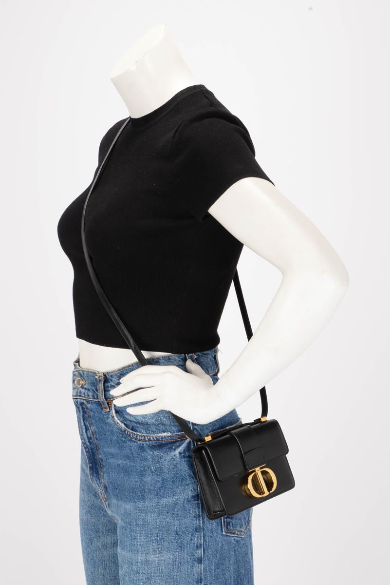 Dior Black Box Calf 30 Montaigne Micro Bag