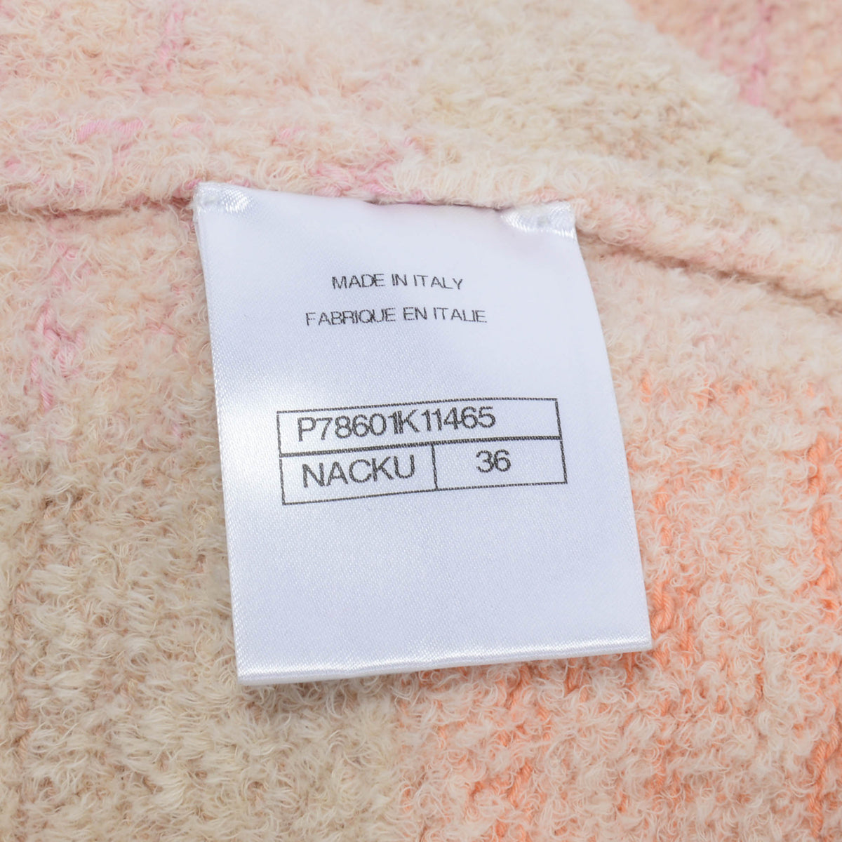 Chanel Pink Chenille Oversized Cardigan FR 36