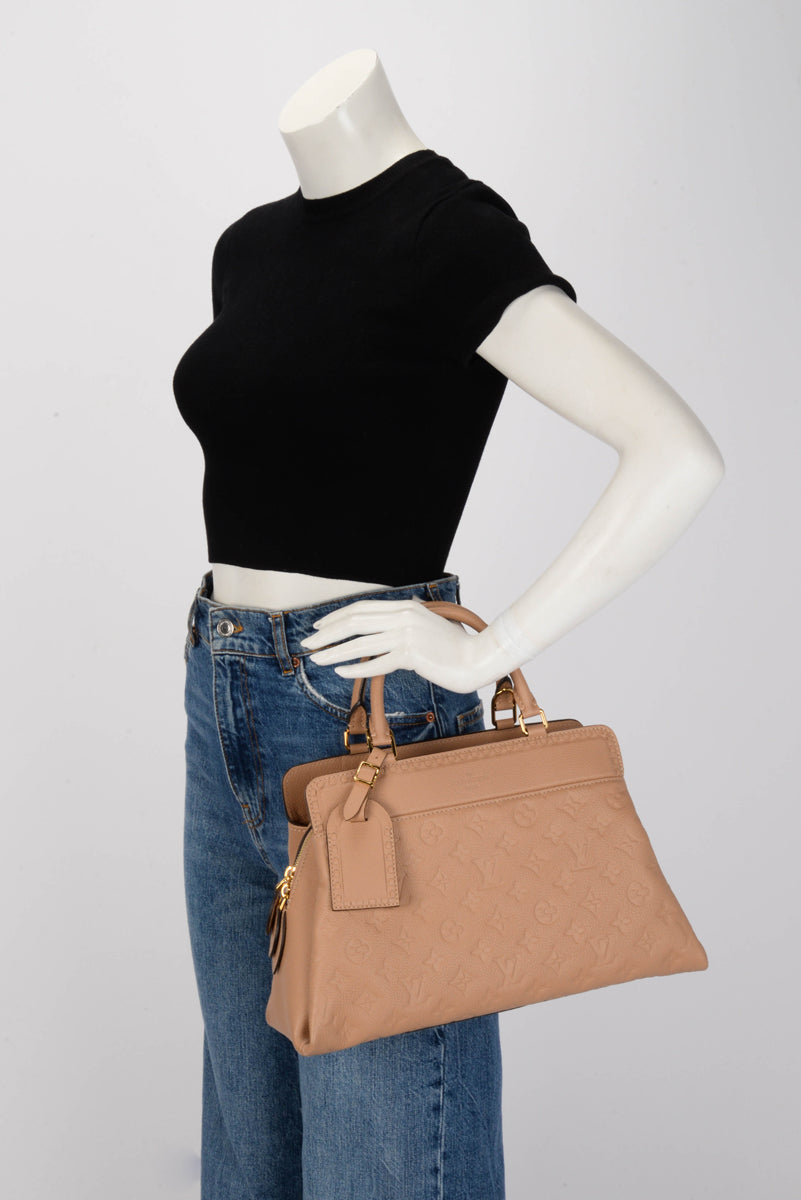 Louis Vuitton Dark Beige Monogram Empreinte Vosges MM Bag