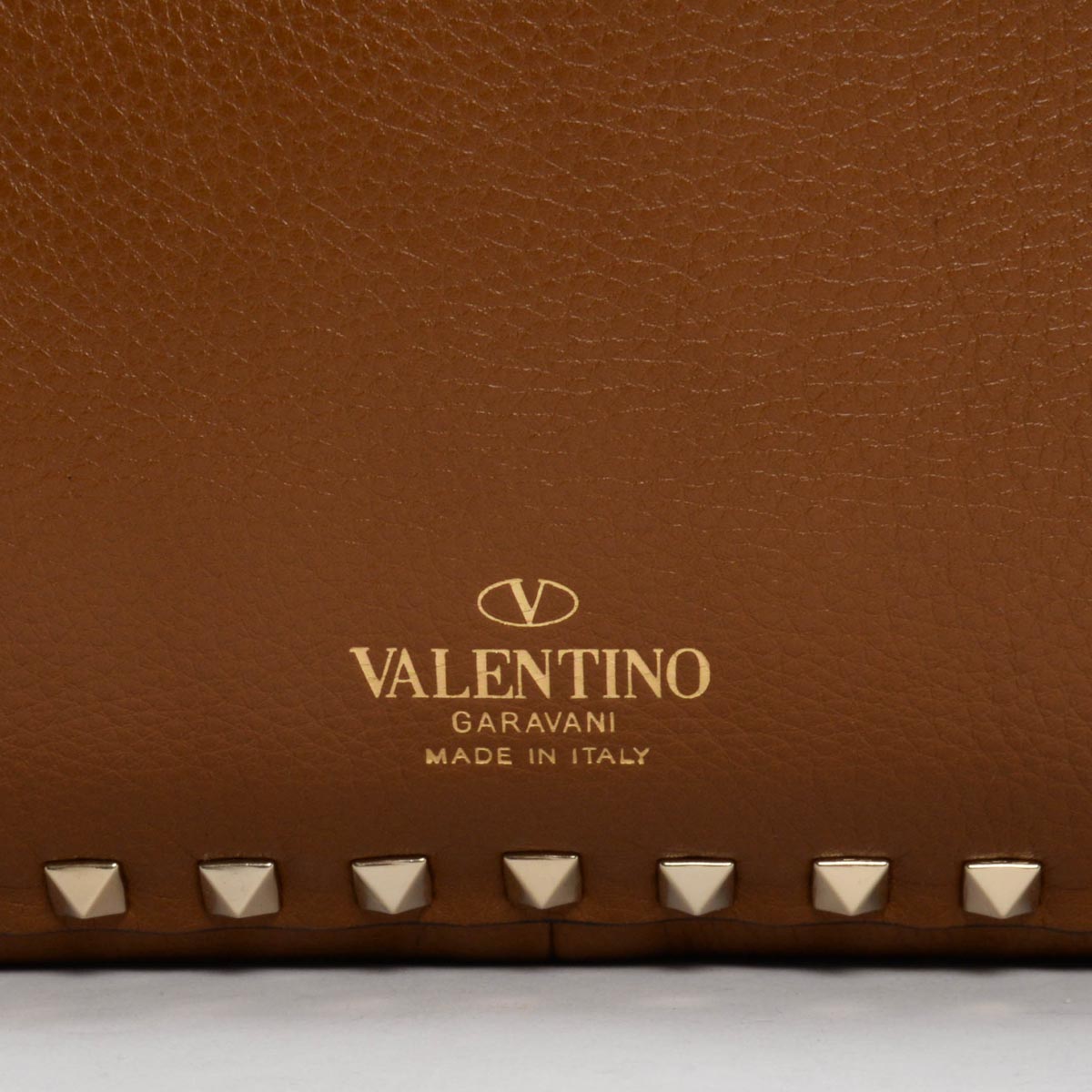 Valentino Black & Tan Grained Calfskin Reversible Rockstud Tote