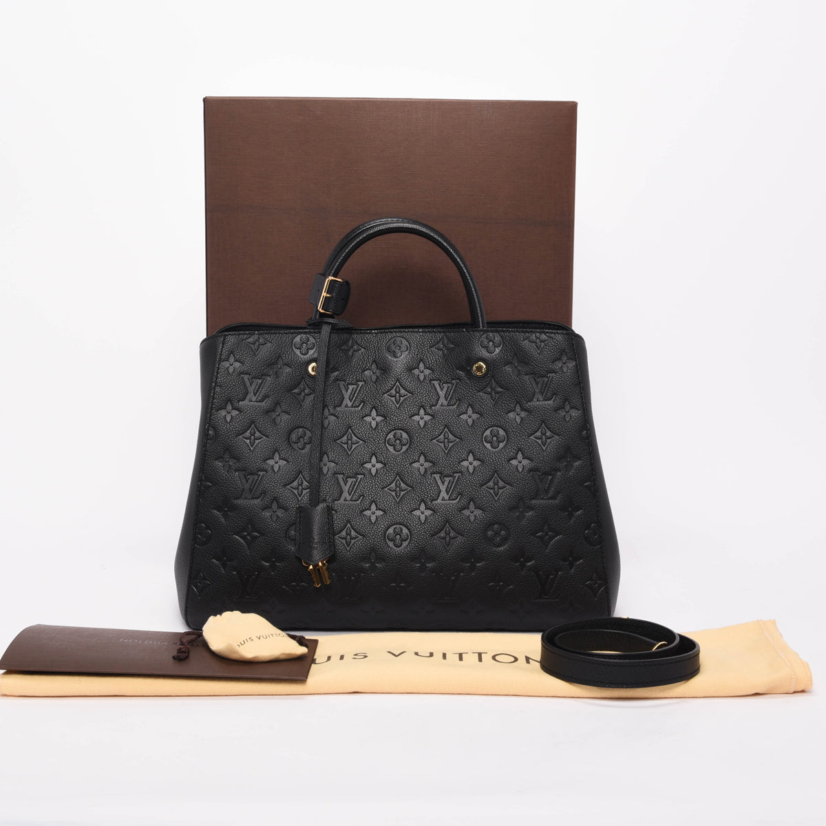 Louis Vuitton Black Monogram Empreinte Montaigne GM
