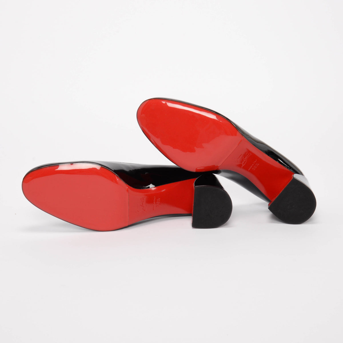 Christian Louboutin Black Patent Miss Sab Pumps 38.5