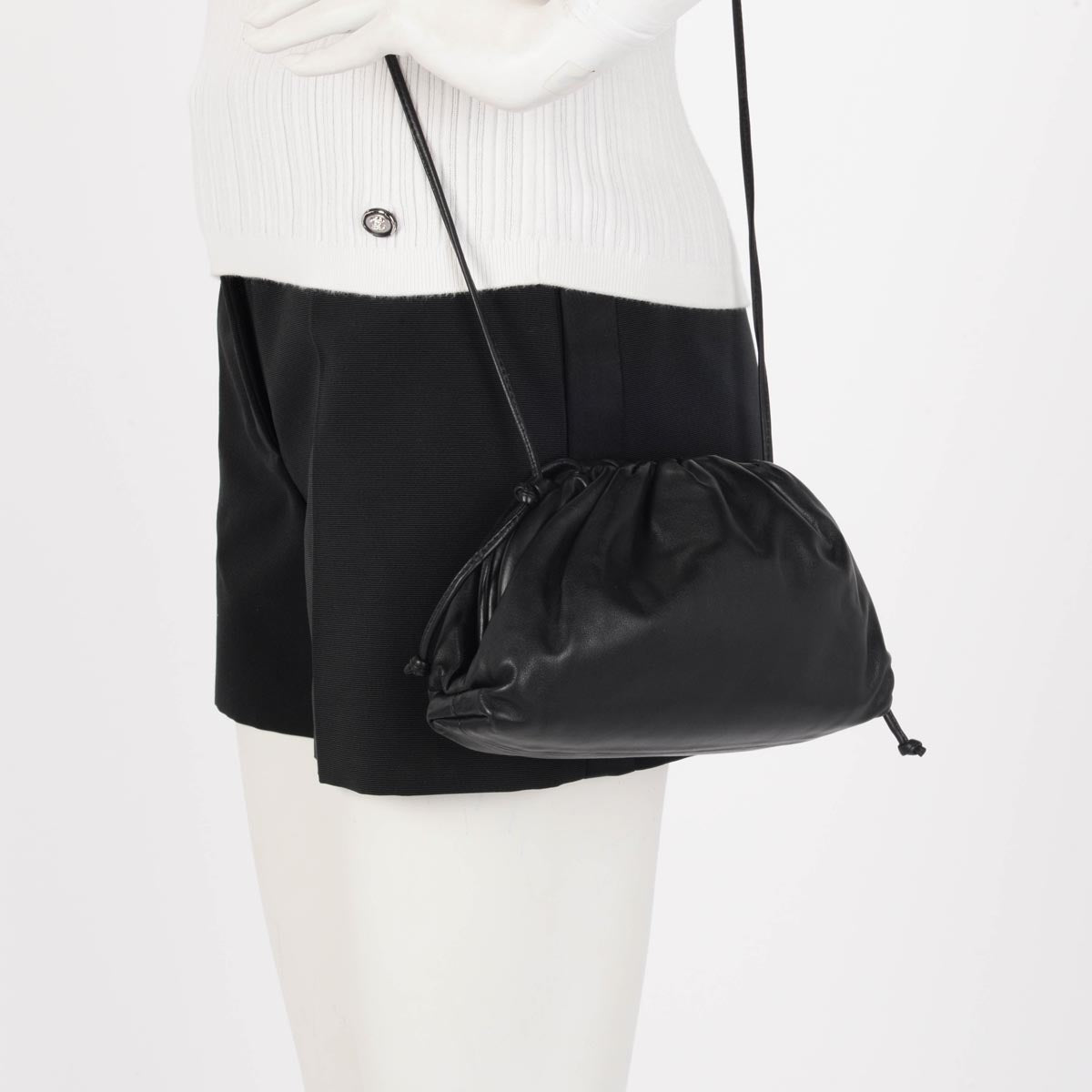 Bottega Veneta Black Calfskin Mini Pouch