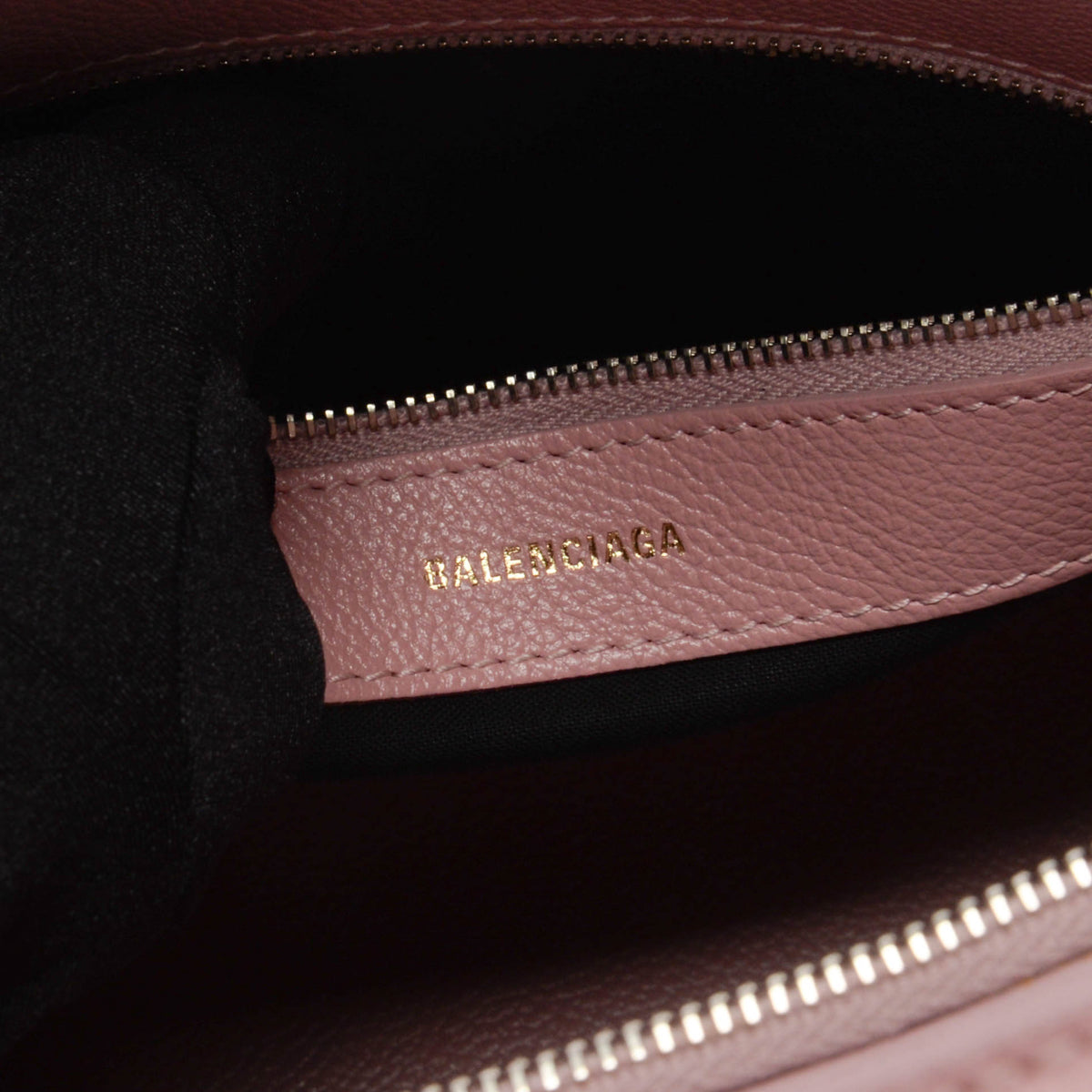 Balenciaga Pale Pink Grained Calfskin Small Ville Bag