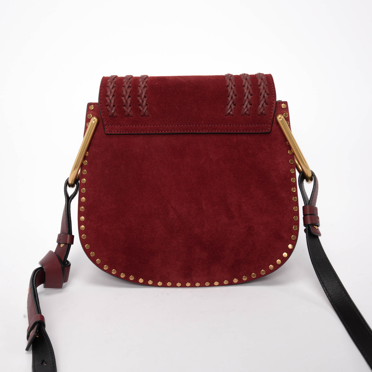 Chloe Sienna Red Suede Small Whipstitch Hudson Bag