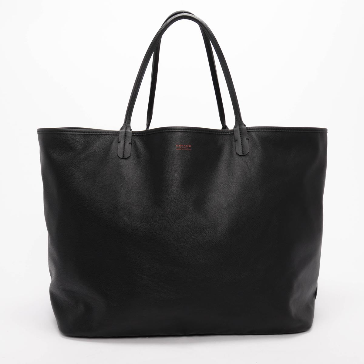 Goyard Black Leather & Goyardine Anjou GM