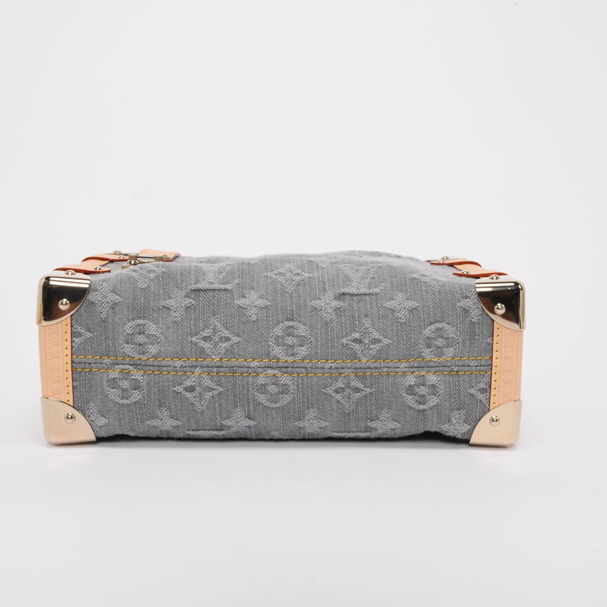Louis Vuitton Grey Monogram Denim Side Trunk MM