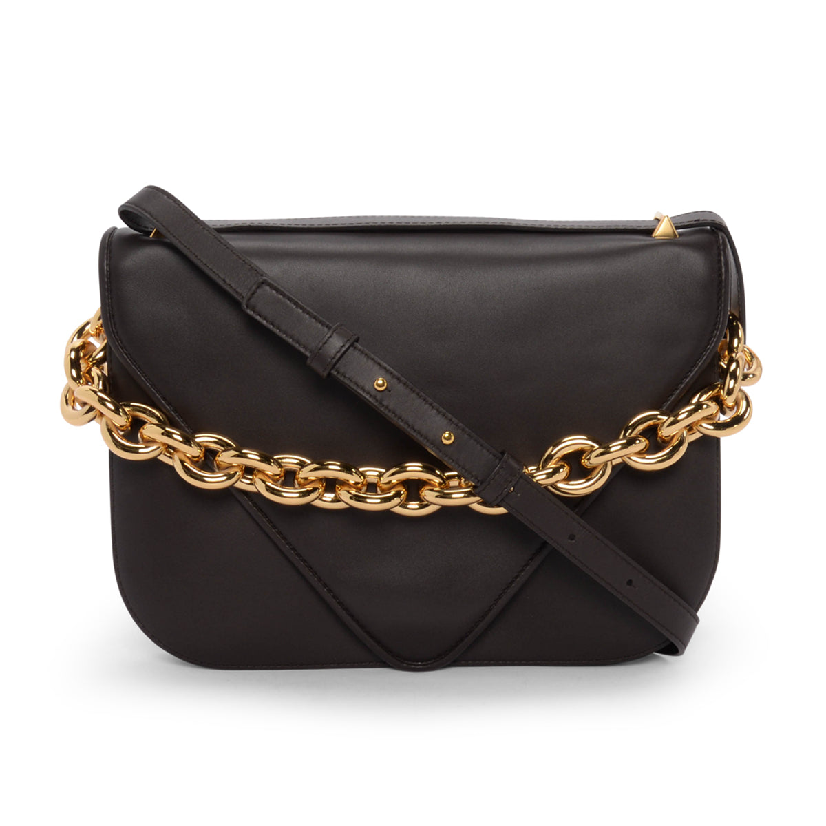 Bottega Veneta Dark Brown Calfskin Large Mount Bag