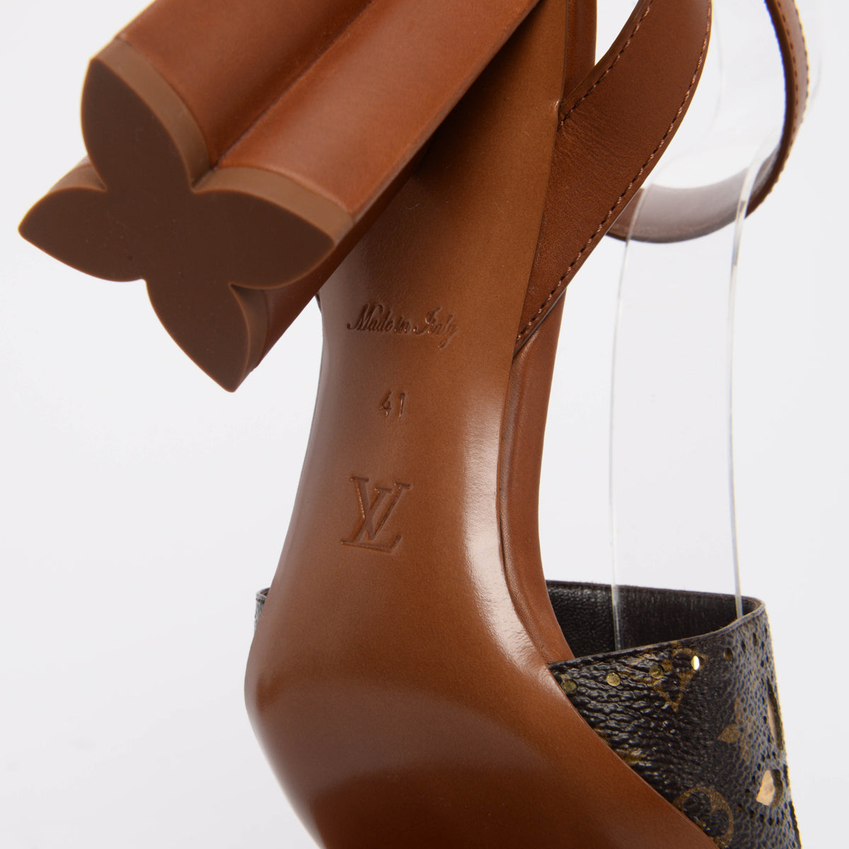 Louis Vuitton Tan Monogram Silhouette Sandals 41