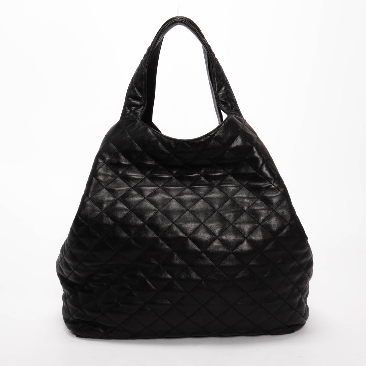 Saint Laurent Black Quilted Lambskin Maxi Icare Shopping Tote