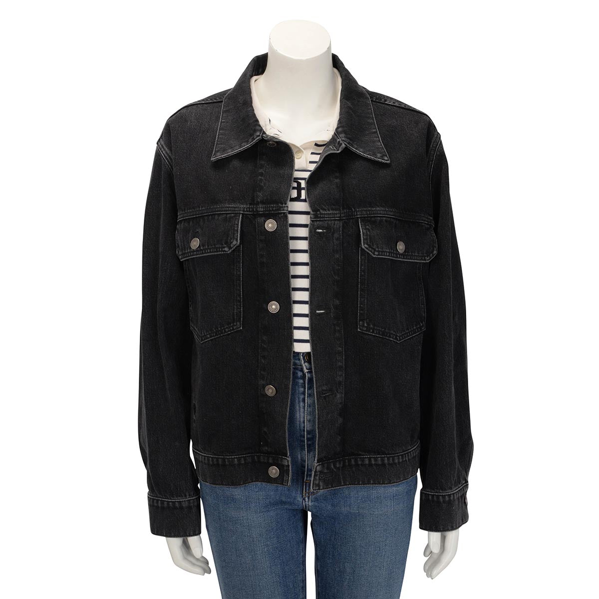Dior Black Denim Oversize Jacket FR 40