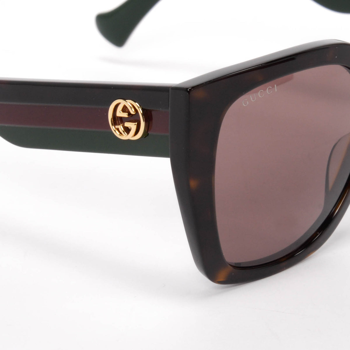 Gucci Tortoise GG Web Butterfly Sunglasses