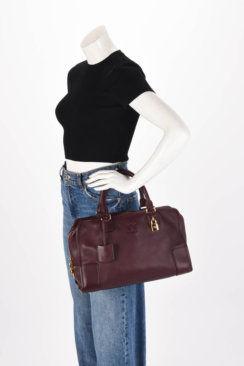 Loewe Bordeaux Nappa Calfskin Amazona 36 Bag
