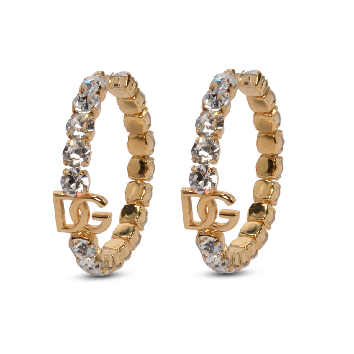 Dolce & Gabbana Gold Crystal Creolla Earrings