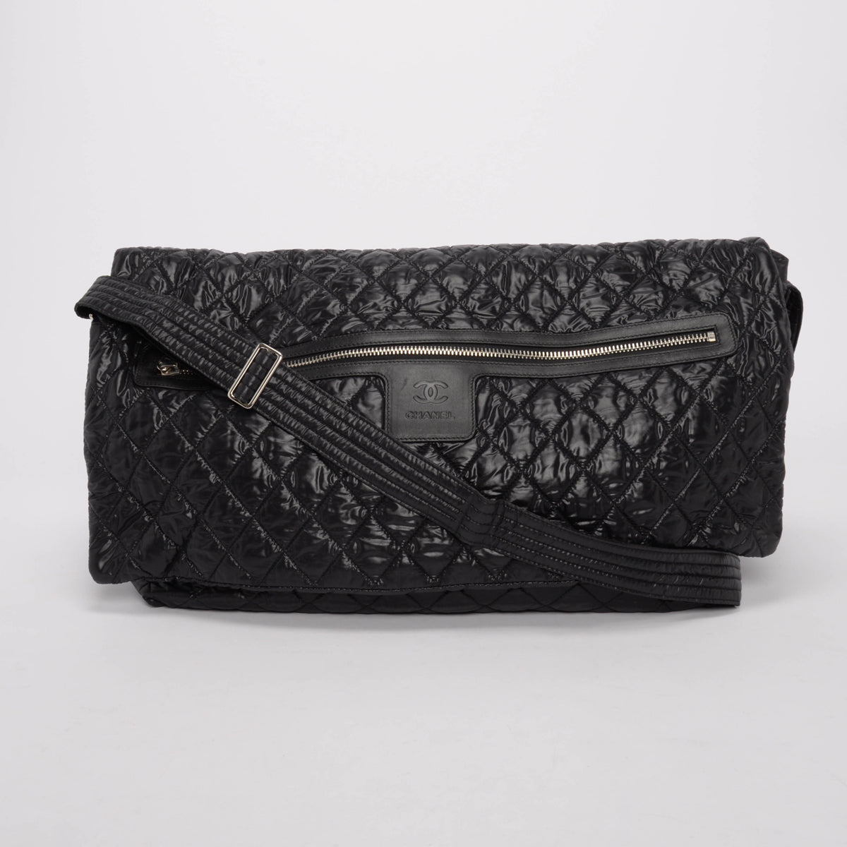 Chanel Black Quilted Nylon Coco Cocoon Large Tote