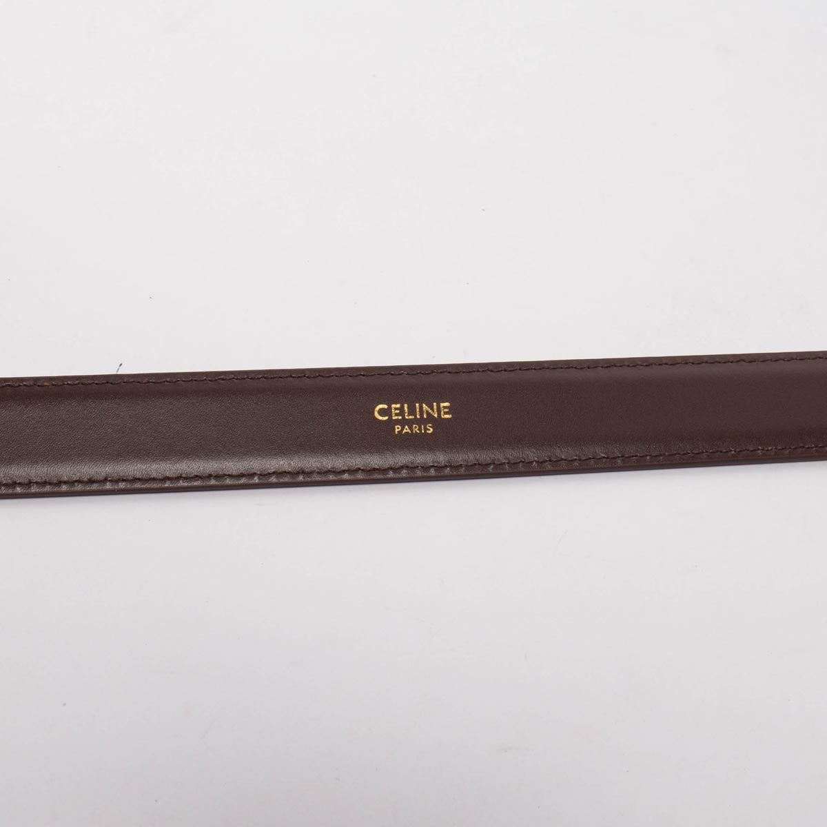 Celine Chestnut Taurillon Medium Triomphe Belt
