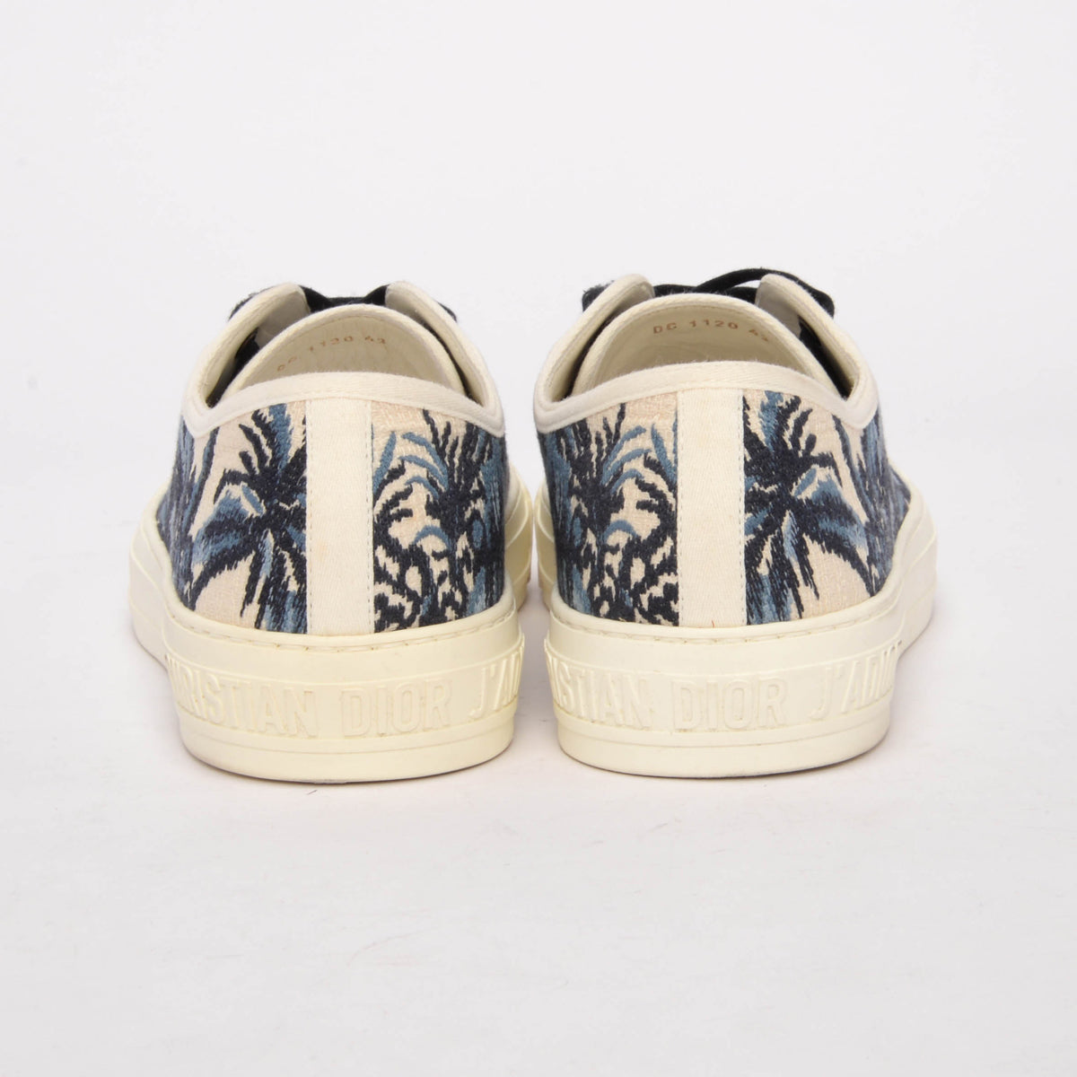Dior Indigo Palms Embroidered Walk'N'Dior Sneakers 42