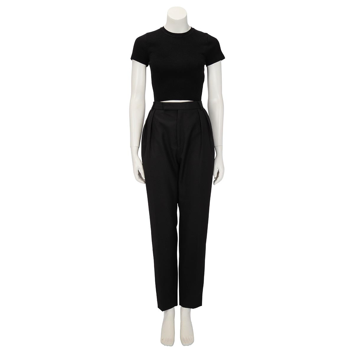 Celine Black Grain de Poudre New Wave Pants FR 40