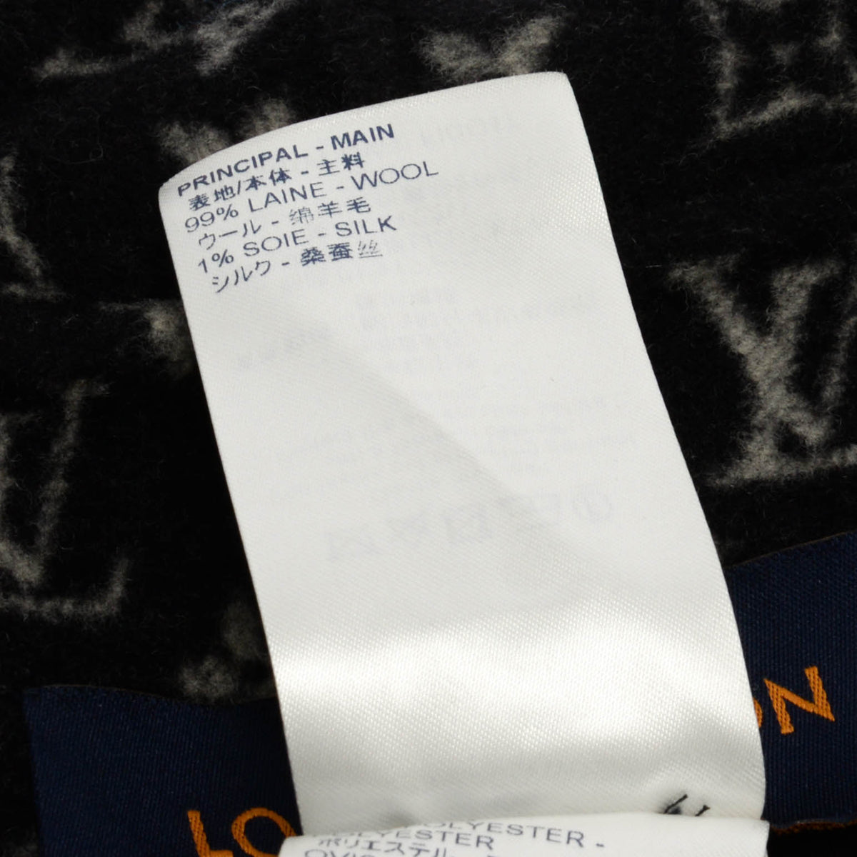 Louis Vuitton Black Wool Monogram Hooded Cape FR 36