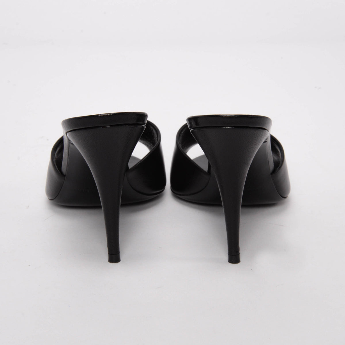 Saint Laurent Black Calfskin LA 16 Mules 36.5