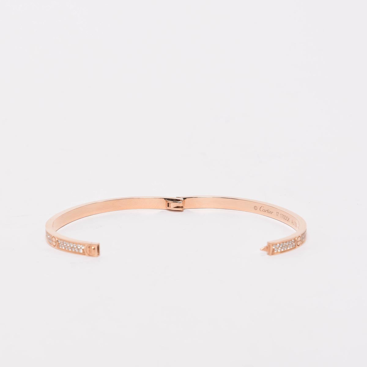 Cartier Rose Gold & Pave Diamond Small Model Love Bracelet