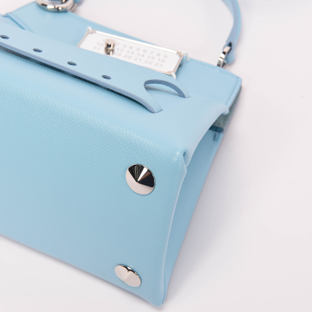 Maison Margiela Pale Blue Calfskin Small Snatched Bag