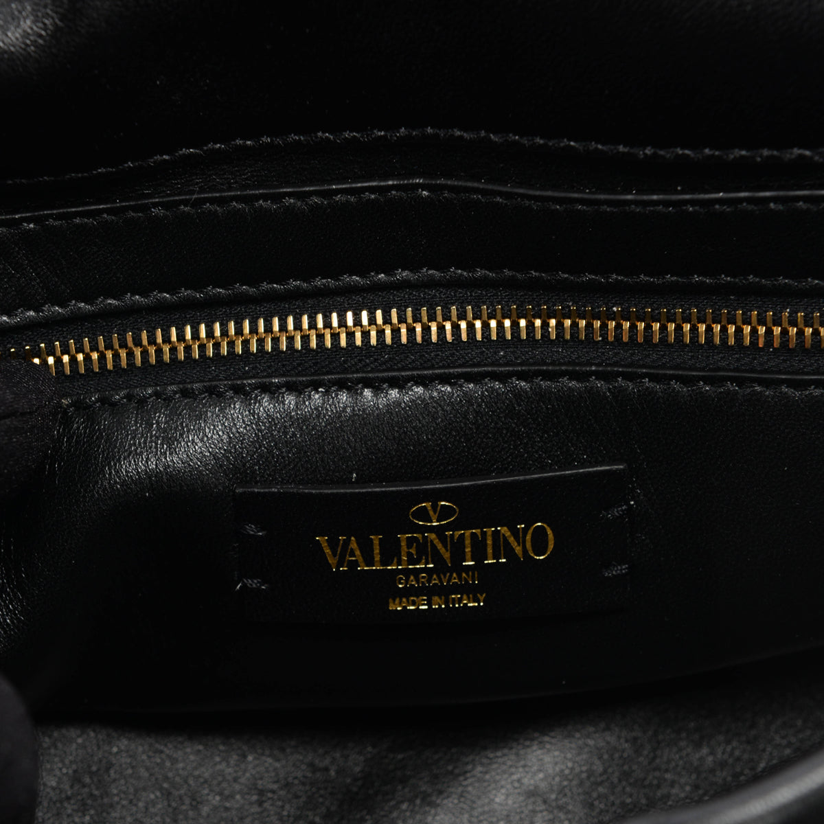 Valentino Black Nappa Medium Roman Stud Bag