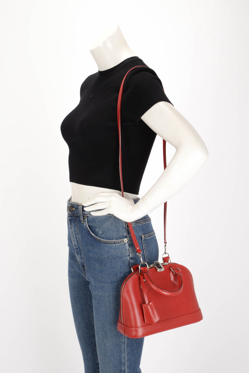 Louis Vuitton Carmine Red Epi Leather Alma BB