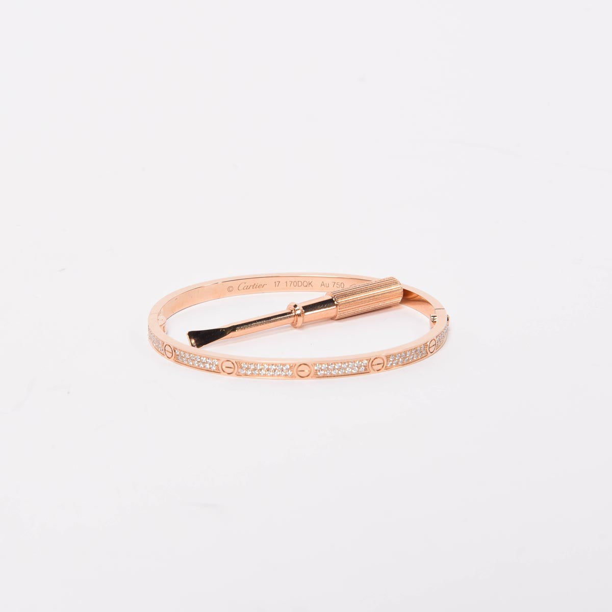 Cartier Rose Gold & Pave Diamond Small Model Love Bracelet
