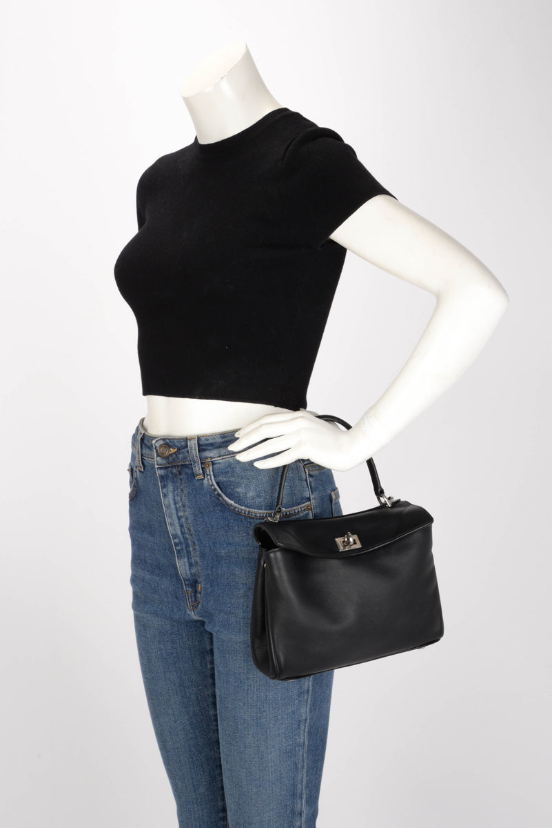 Balenciaga Black Calfskin Mini Rodeo Bag