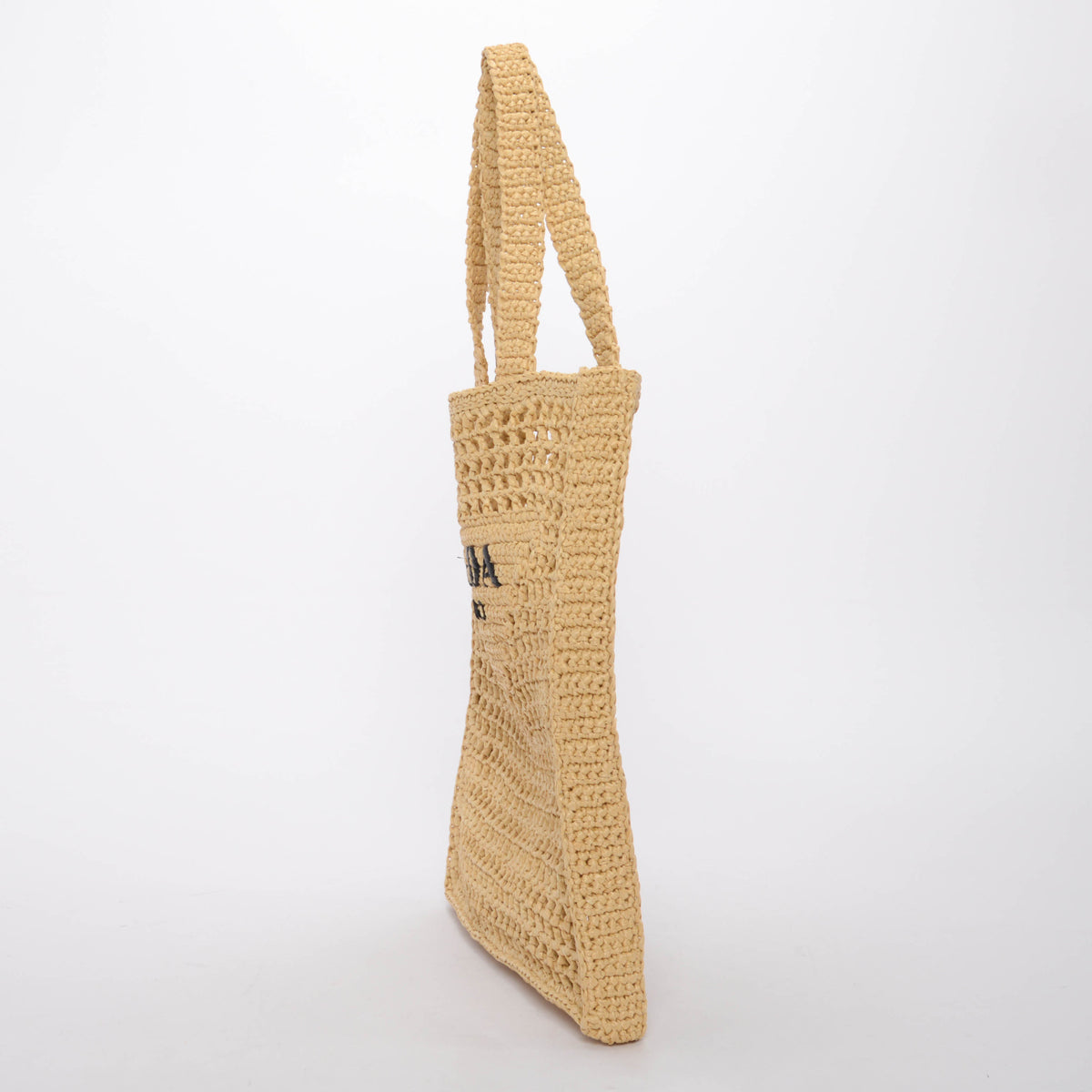 Prada Natural Raffia Crochet Tote
