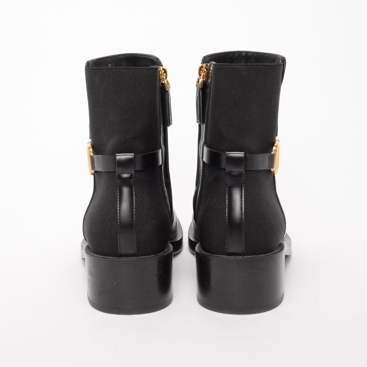 Valentino Black Hi-Shine VLogo Signature Ankle Boots 39