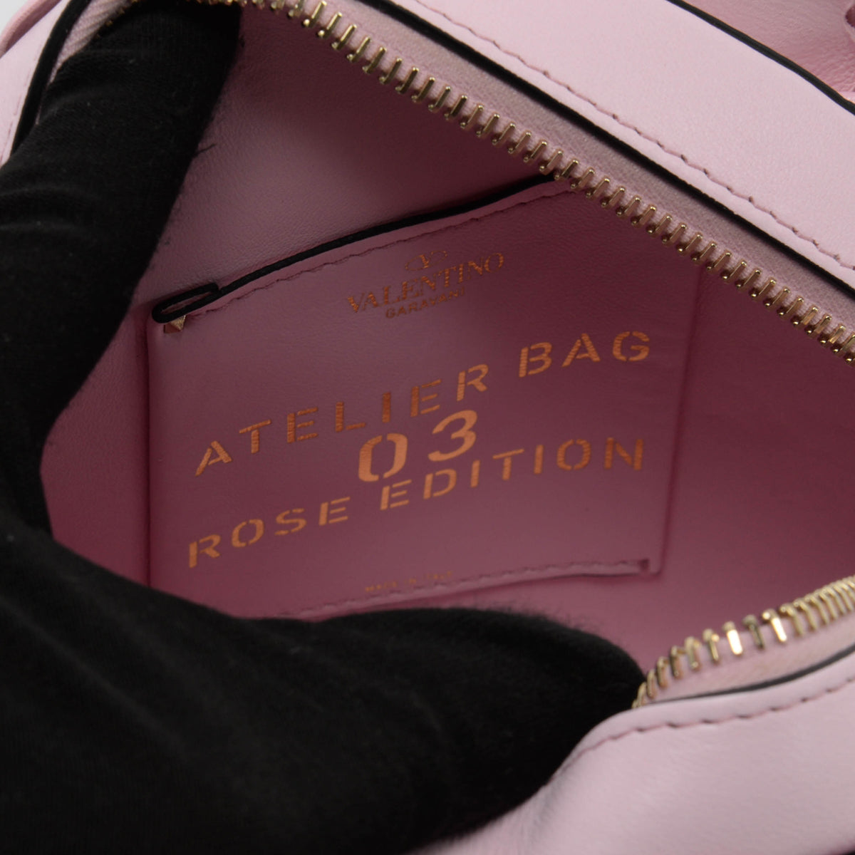 Valentino Pink Lambskin 03 Rose Edition Atelier Round Cross Body Bag