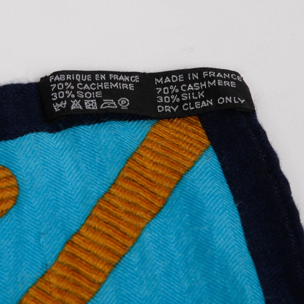 Hermes Blue Cashmere & Silk Balade en Berline Shawl