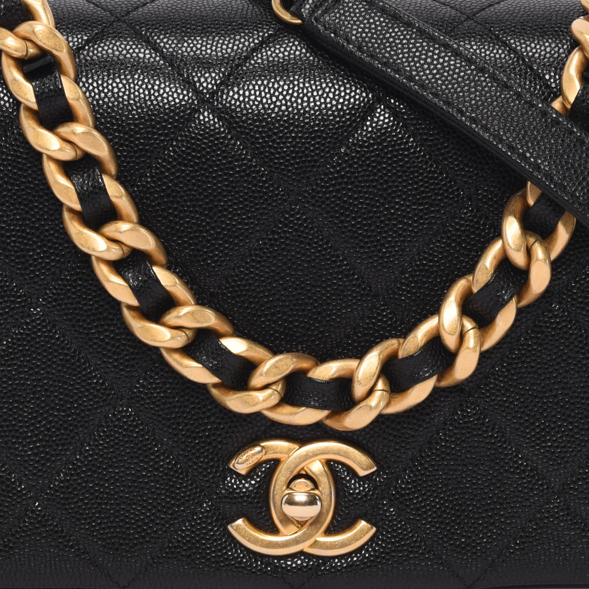 Chanel Black Caviar Small Fashion Therapy Flap Bag