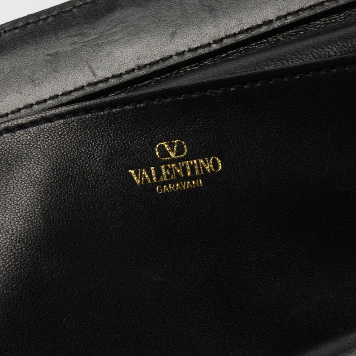 Valentino Black Smooth Calfskin Tagged Tote