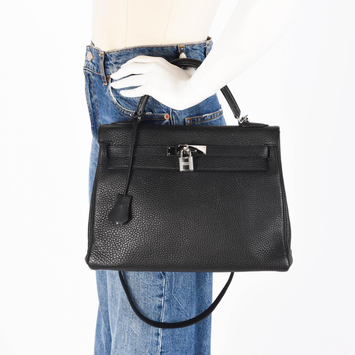 Hermes Black Clemence Kelly 32 PHW