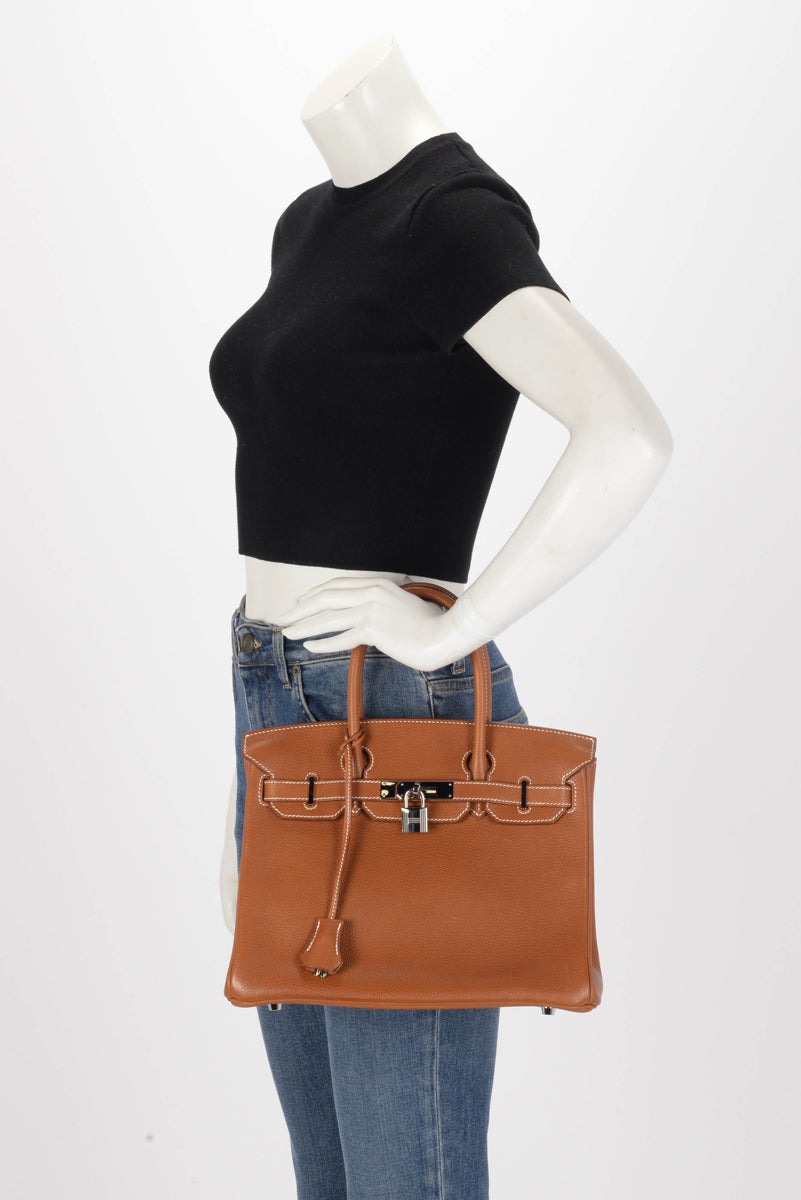 Hermes Fauve Barenia Faubourg Birkin 30 PHW