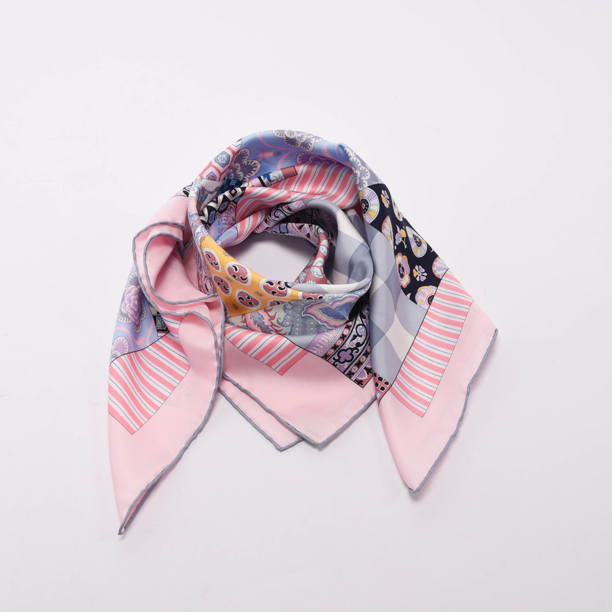 Hermes Rose Pale Silk L'Art Du Sarasa Scarf