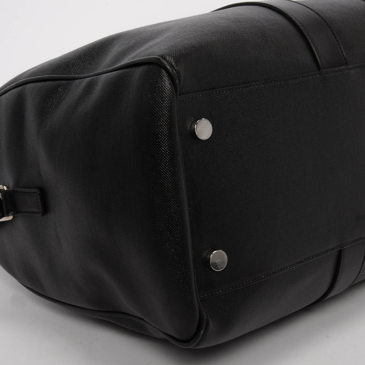 Saint Laurent Black Calfskin Classic Duffle 24 Overnight Bag