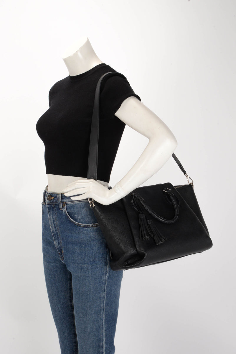 Louis Vuitton Black Mahina Calfskin Haumea Bag